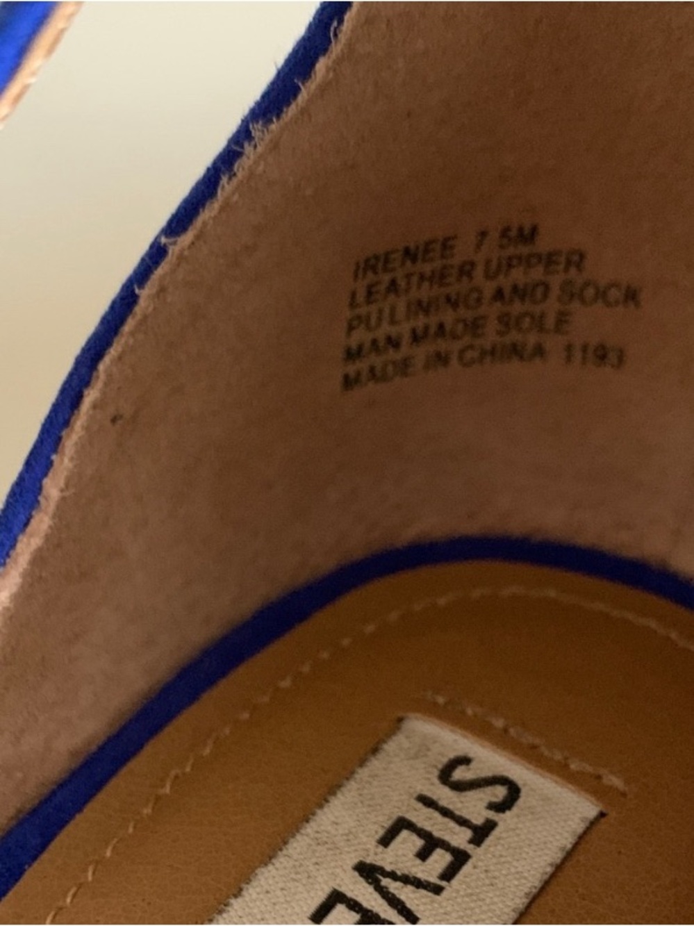 Steve Madden Cobalt Blue Suede Ankle-Strap Sandals - Picture 5 of 6